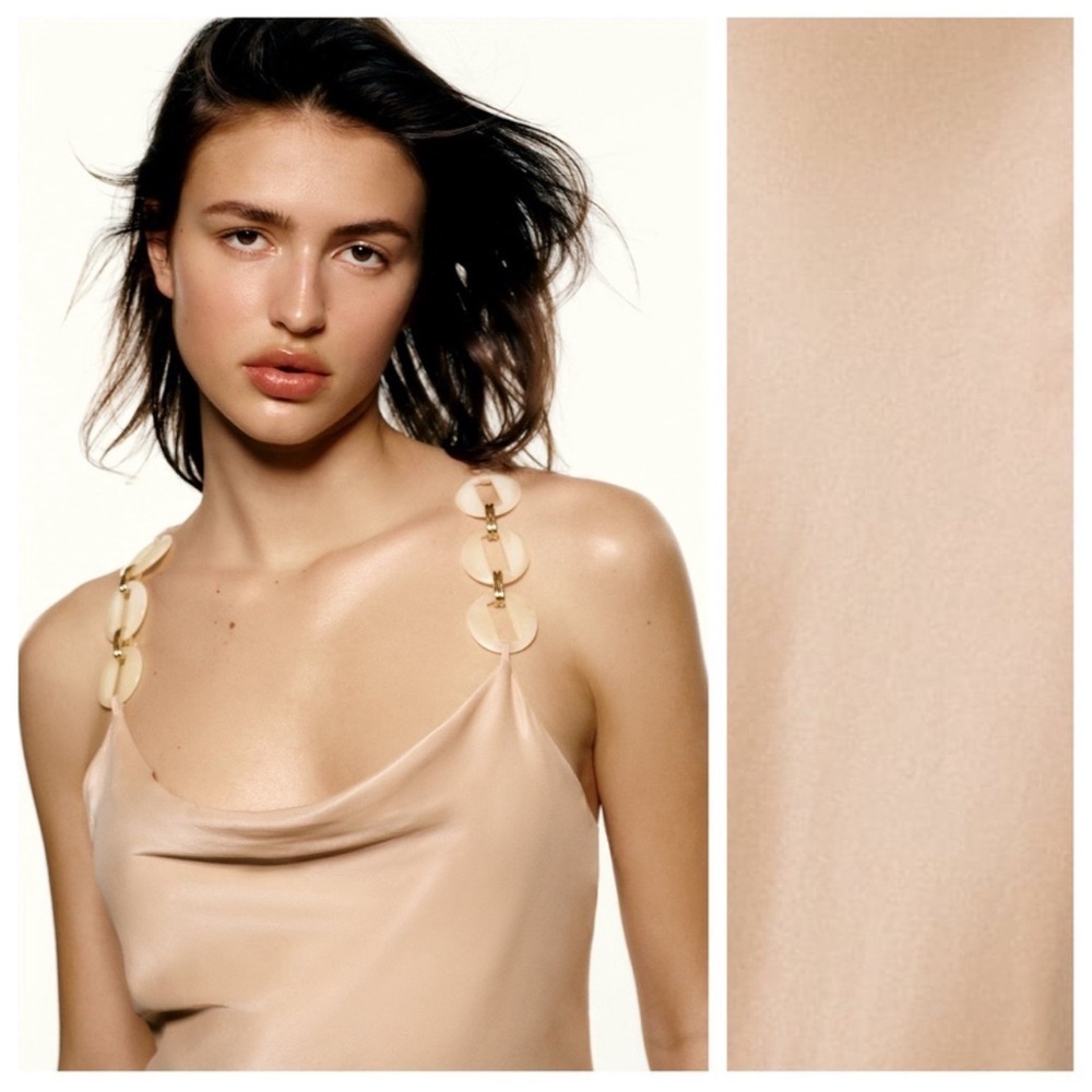 NWOT Zara Chain Link Slip Dress Size M - Picture 2 of 5